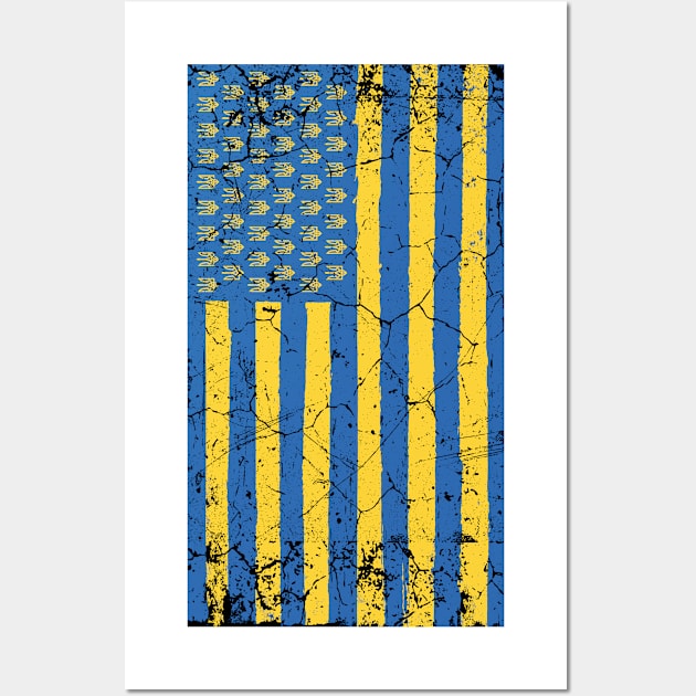 Ukrainian American Ukraine Patriot Wall Art by MintaApparel